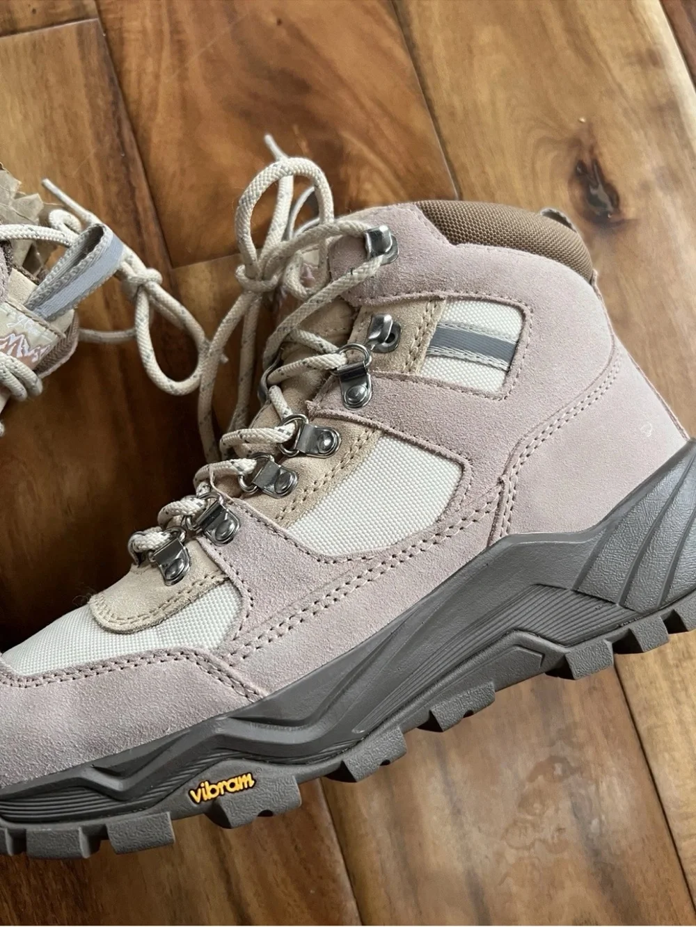 J.Crew Nordic Hiker Boots Women Pink Beige Leather Winter Outdoor 9 M14
